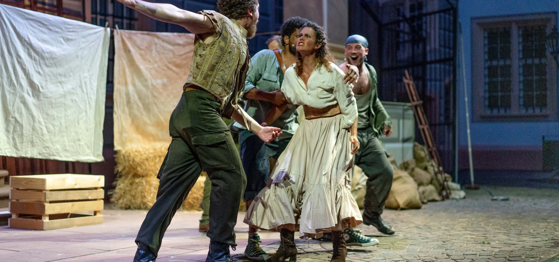 Schauspieler der Schlossfestspiele Ettlingen in Aktion